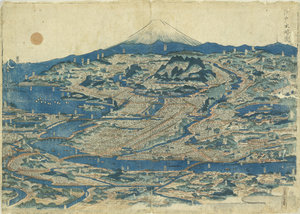 江戸鳥瞰図／国盛画