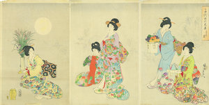 千代田の大奥 月見之宴／周延