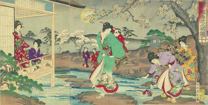 朧春花之夜桜/周延