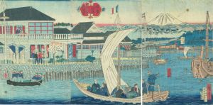 横浜海岸　フランス役館景／広重