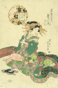 姿海老屋内　鷹の尾／英泉