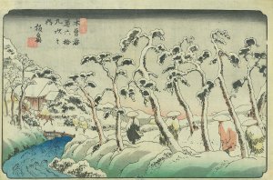 木曽海道六十九次之内 板鼻／英泉